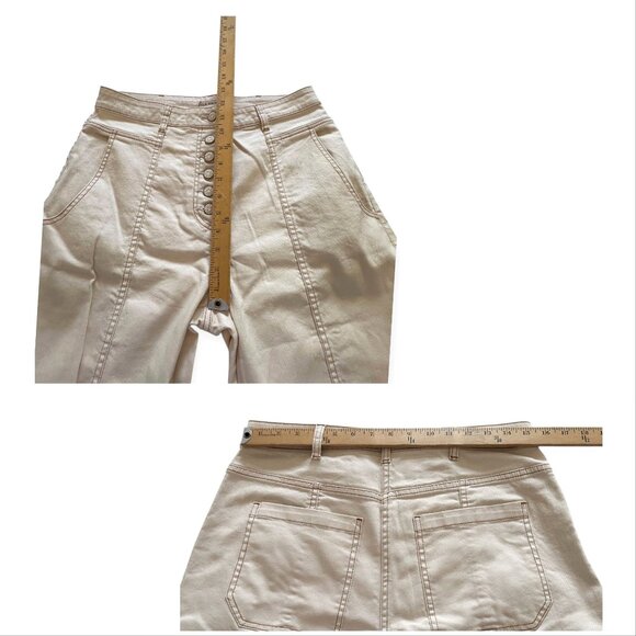 Ulla Johnson Brodie Jeans, Cream, Size 8, New with tag, MSRP $395 - Picture 13 of 16